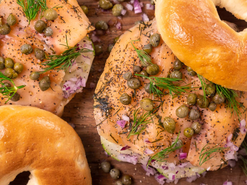 A Recipe for New York salmon bagel