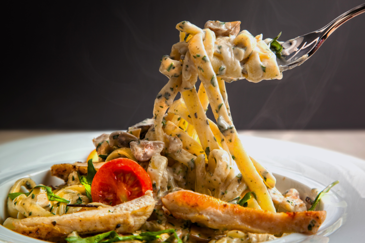 Tagliatelle pasta dish