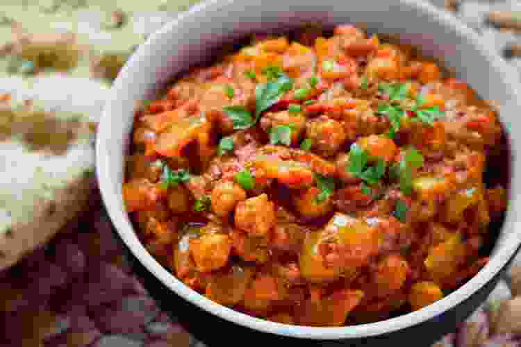 Chana masala is a popular vegetarian Indian food made with chickpeas