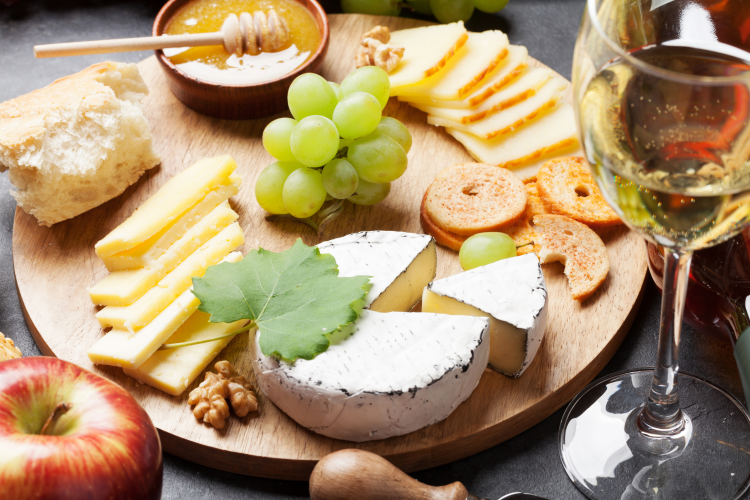 host a wine and cheese tasting night for a holiday work party