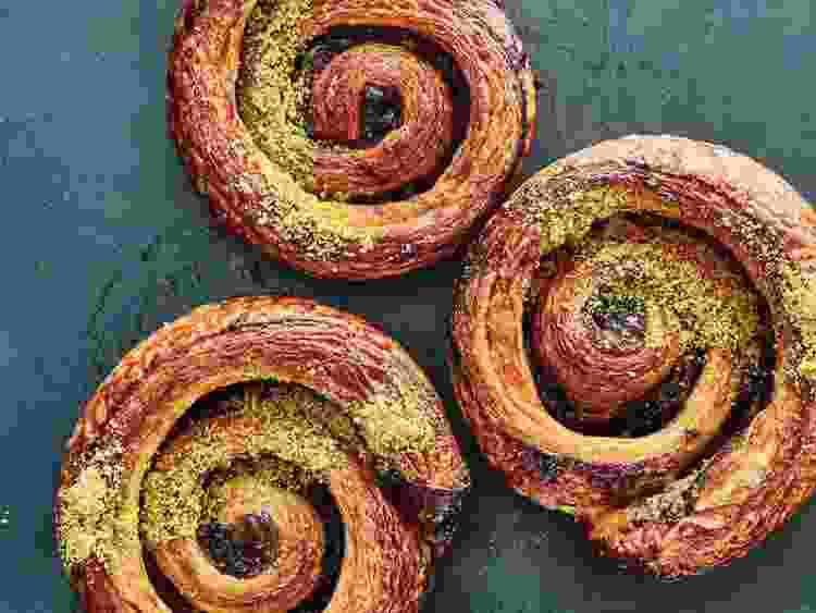 sour cherry and pistachio danish is a spring recipe to brighten up your table