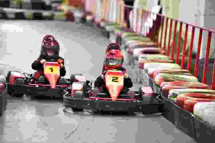 go-karting is an exciting date idea in denver