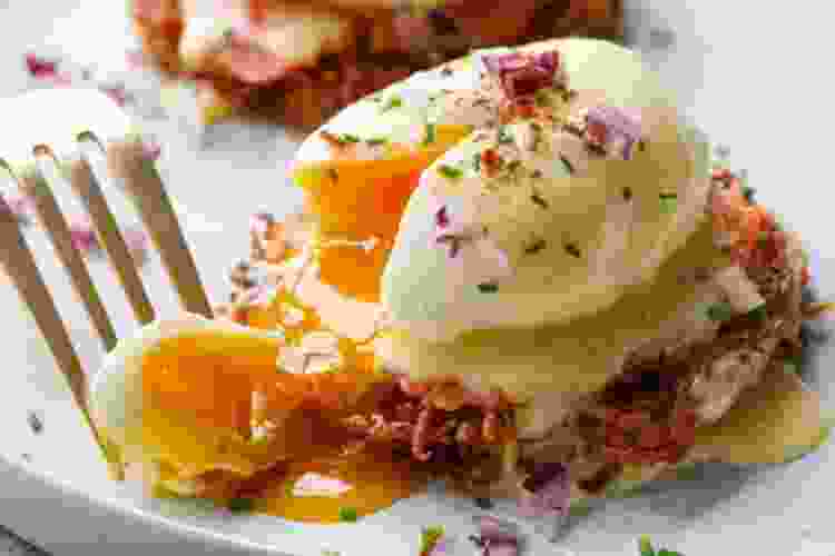 latke eggs benedict are a twist to a traditional winter holiday dish