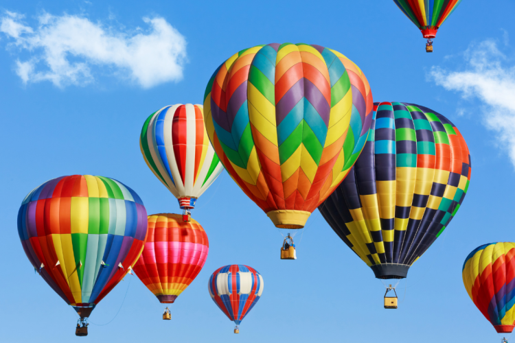 for a fun 50th birthday idea, take a hot air balloon ride