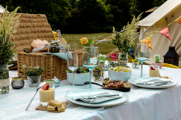 a glamping trip is an elegant and fun 50th birthday idea