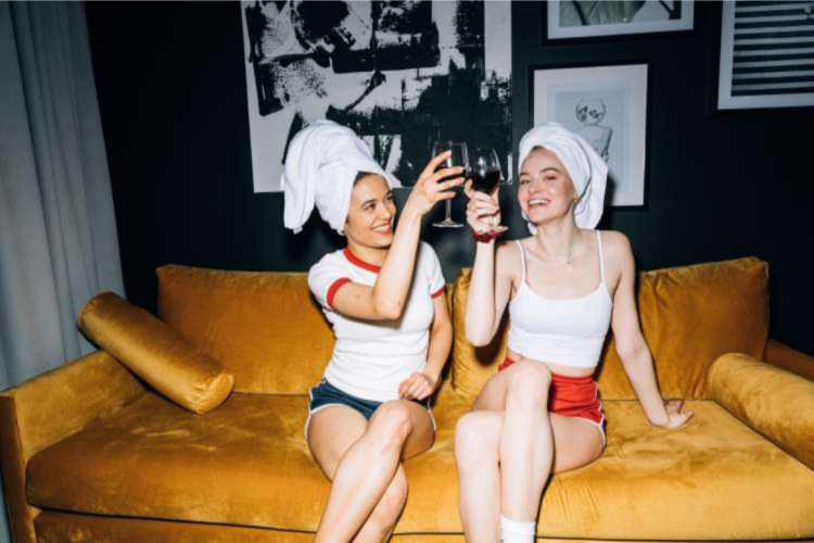 For a fun girls night idea, you can't go wrong with a classic sleepover