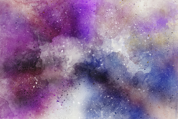 galaxy watercolor painting idea