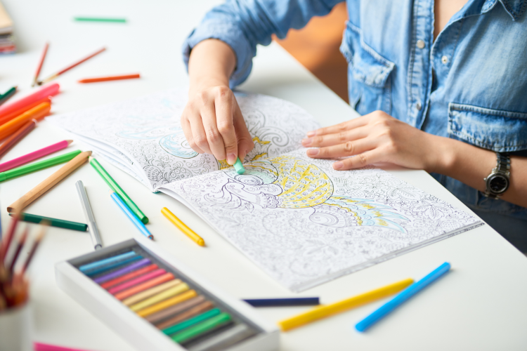 adult coloring in coloring book