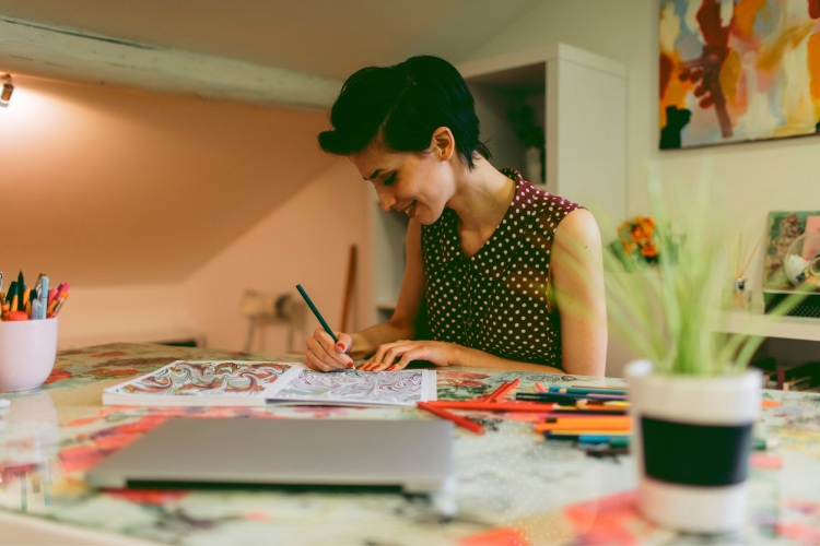 coloring book arts and crafts for adults