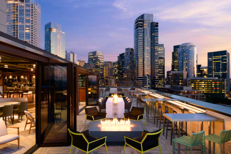 Altitude is a upscale rooftop bar in Seattle with city views.