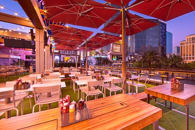This rootop bar in Las Vegas has great views of the strip.