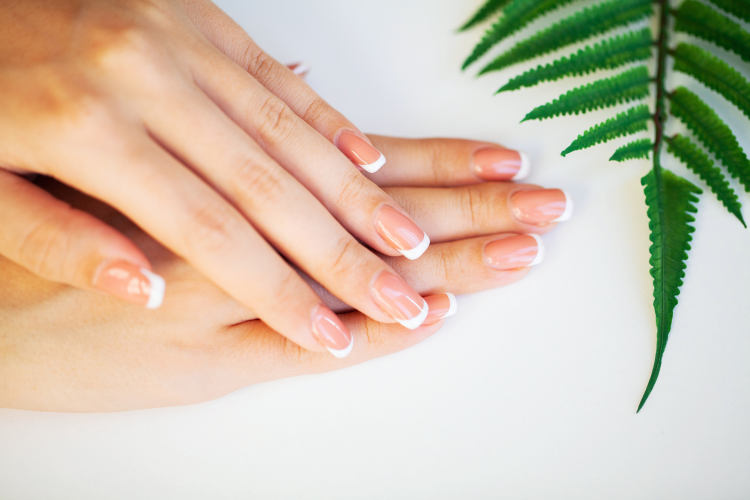 Asymmetric French Tipped Nail Design