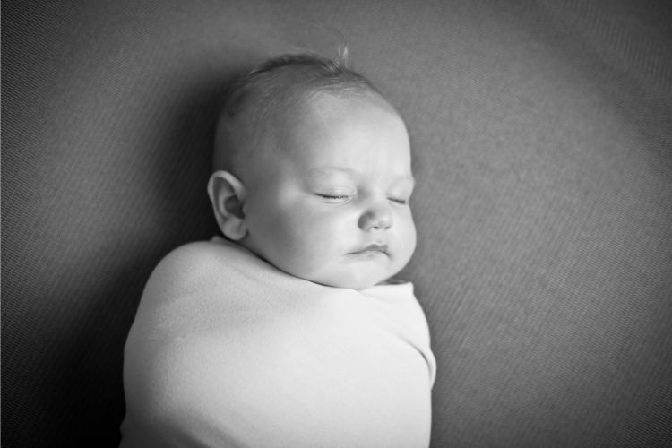 Black and white baby