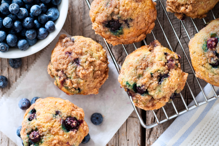 blueberry muffins breakfast food