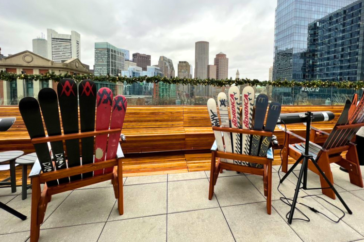 View the skyline from this rooftop bar in Boston.