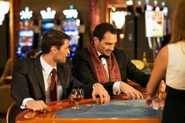 Men at the casino