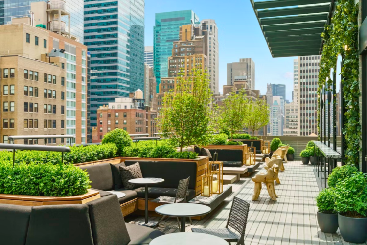 Castell Rooftop Lounge birthday dinner in NYC