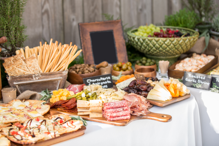 large charcuterie spread