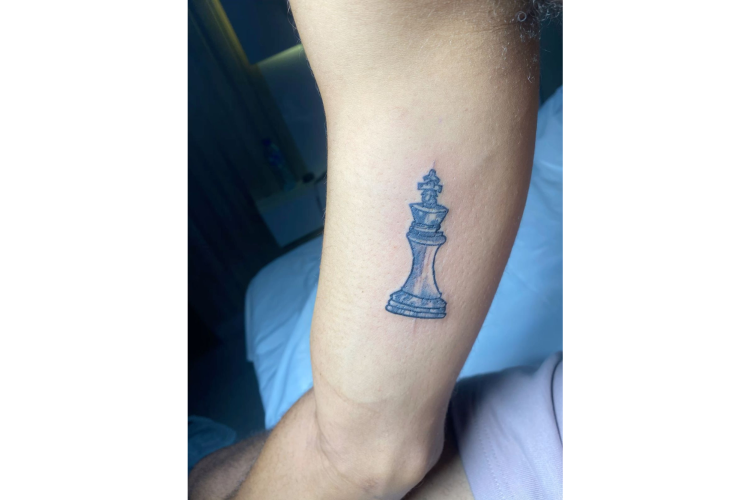 Father Son tattoos chess piece