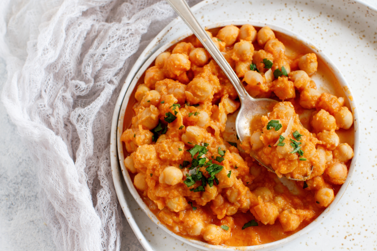 Chickpea curry vegan food