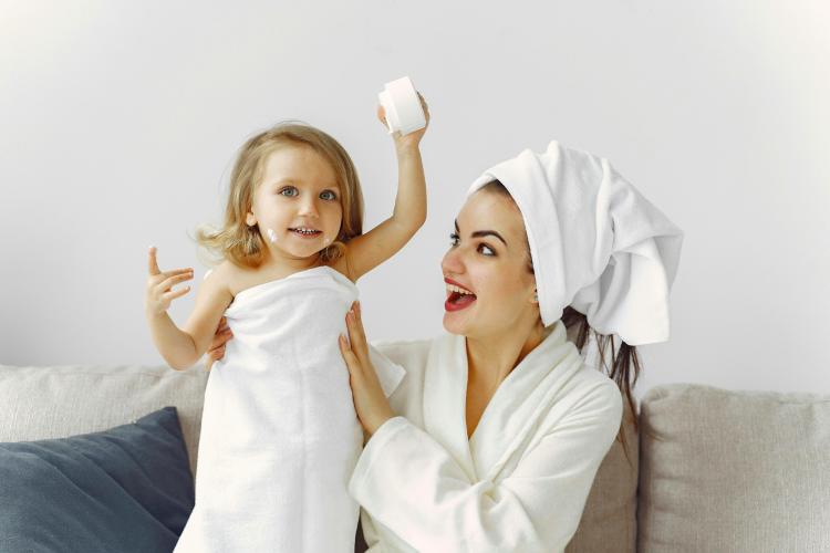 Toddler at Children's spa day