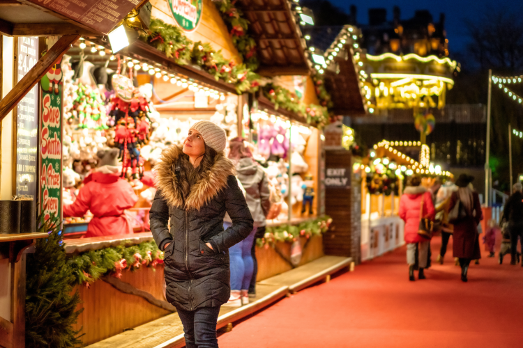 Explore a Christmas market when looking for things to do on Christmas day.