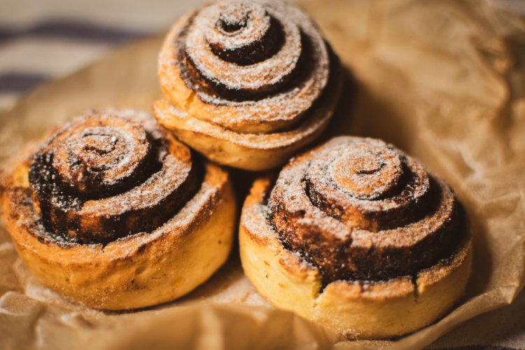 cinnamon roll office breakfast idea