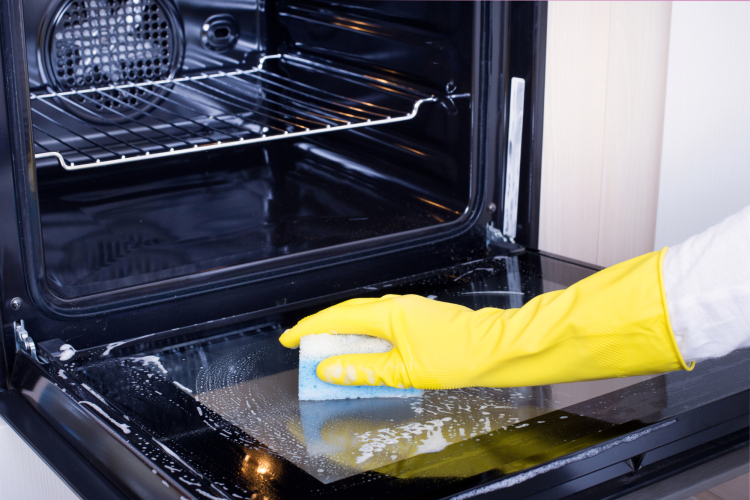 Cleaning under oven kitchen hack