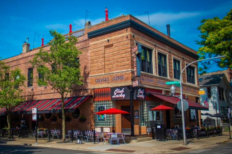 Club Lucky Wicker Park outdoor restaurant facade