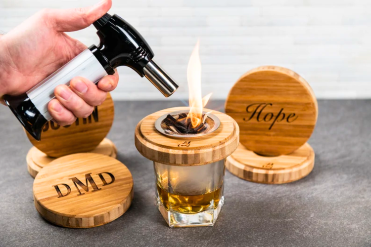 For a Valentine's Day gift for him, buy a personalized Cocktail Smoker.
