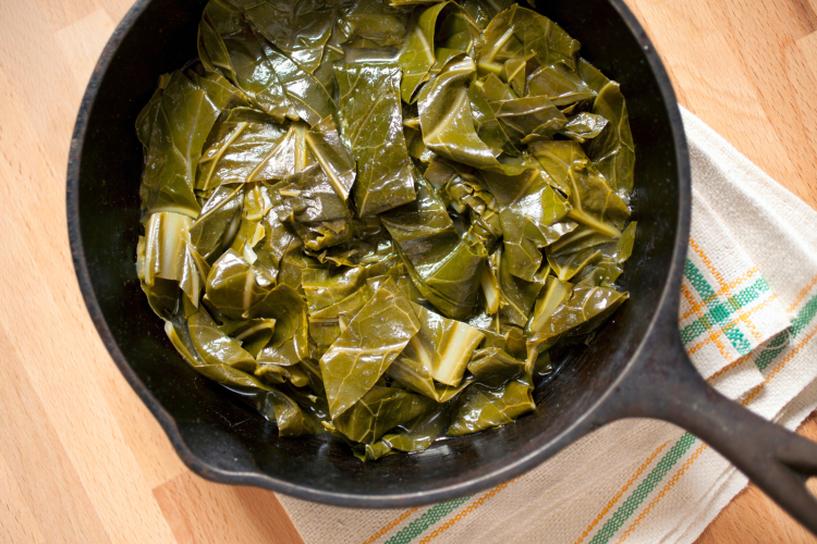 Collard greens vegan food