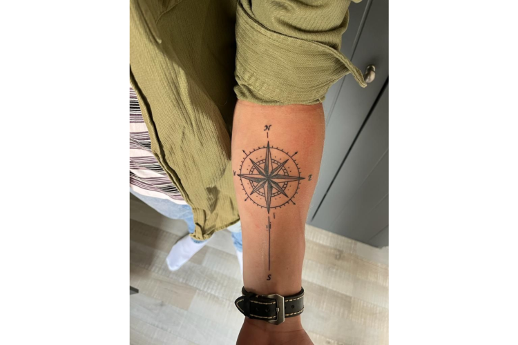 Compass Father Son Tattoo Idea
