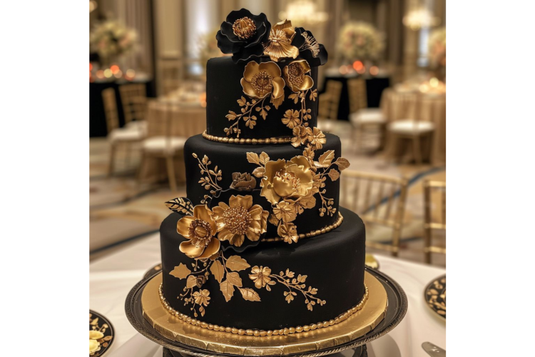 Contrast Wedding Cake Idea