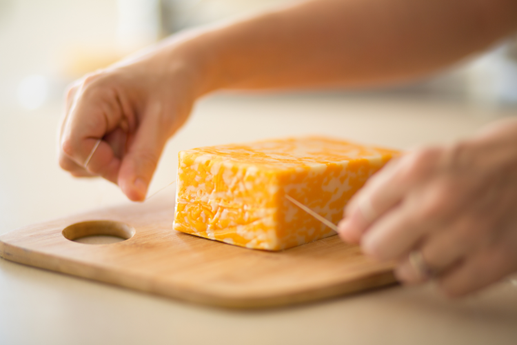 Cut Cheese with Dental Floss