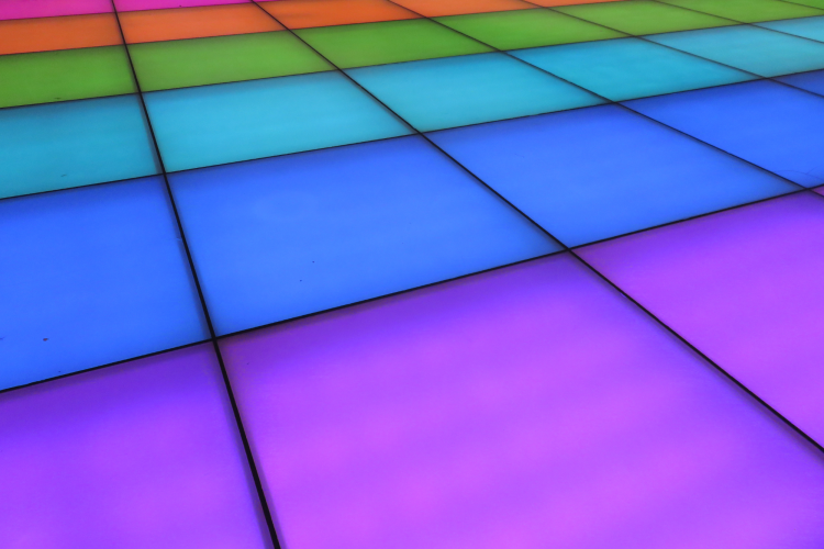 rainbow disco dance floor