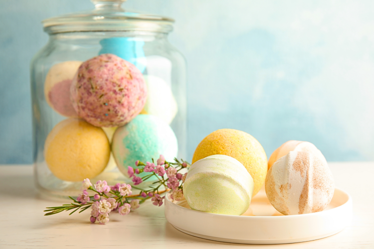 Colorful bath bombs are a sweet craft idea.