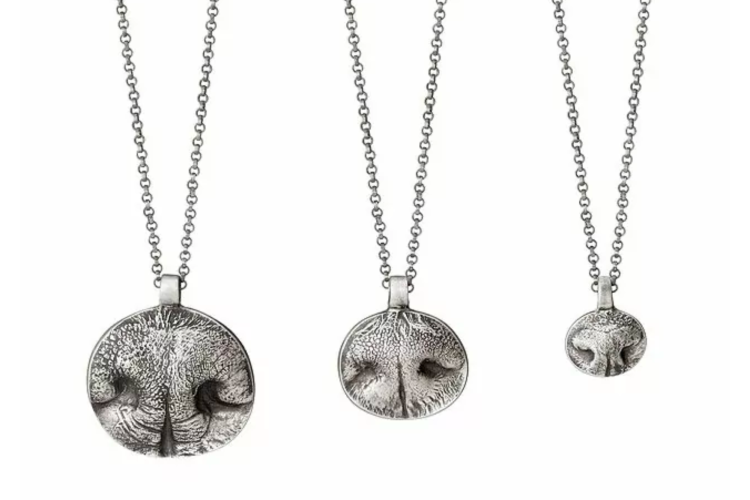 nose print necklace gift for dog lovers