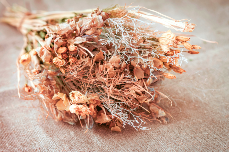 A Dried Floral bouquet is a unique Valentine's Flower Idea