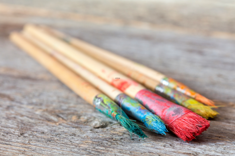 how to clean dried paint brushes