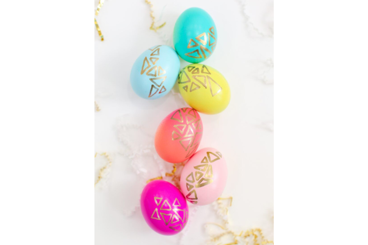 Geometric Easter Egg Painting Idea