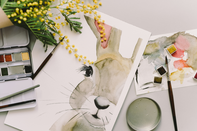 paint and sip Easter craft ideas