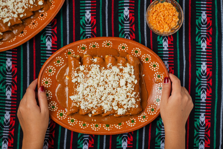 Black bean enchiladas