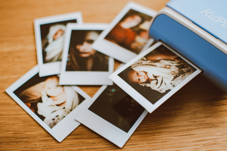 Family polaroid scrapbook idea
