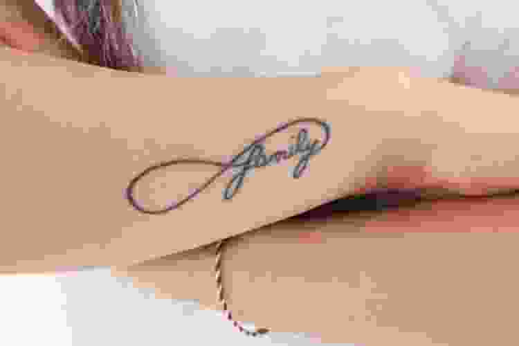 Infinity symbol tattoo