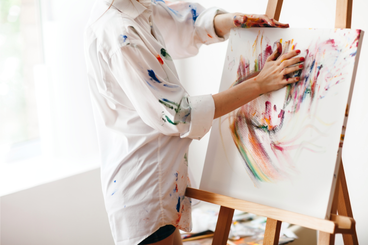 finger painting technique