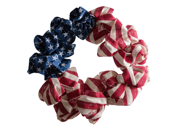 american flag wreath