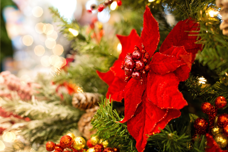 Floral Element Christmas Tree Decorating Ideas