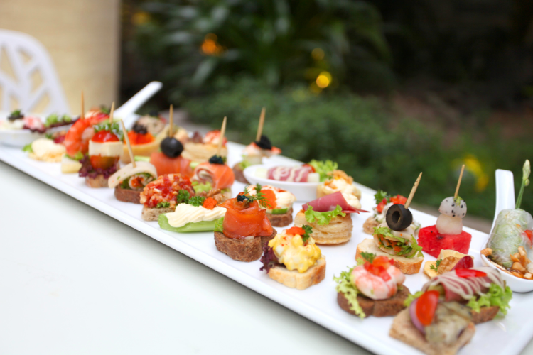 Cocktail party food platter