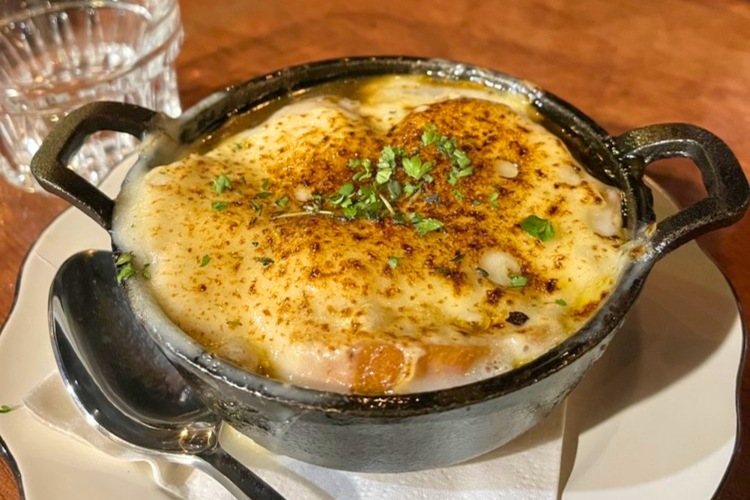 Order French onion soup at this french restaurant in boston