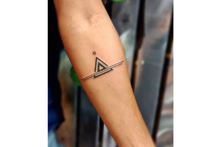 Geometric shape tattoo for father son tattoo idea